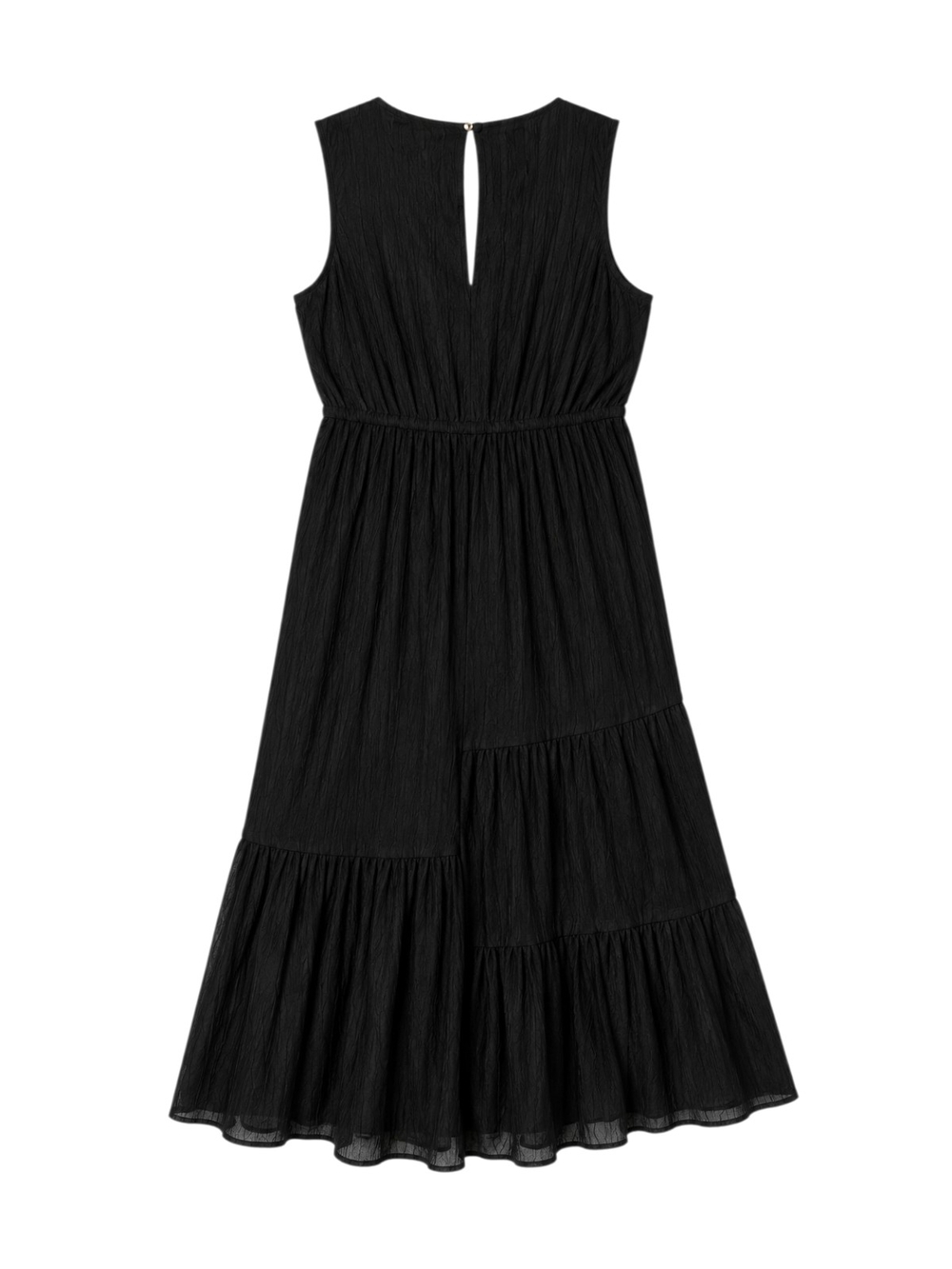 TORRID Black Sleeveless Surplice Crinkle Gauze Flowy Midi Dress NWT - Picture 6 of 10